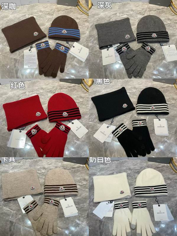 Moncler scarf hat gloves 112513